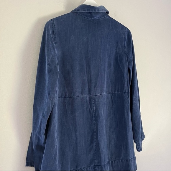 Soft Surroundings Women’s Chambray Sharkbite Hem Tunic Top‎ Blue Size XS - Picture 4 of 7